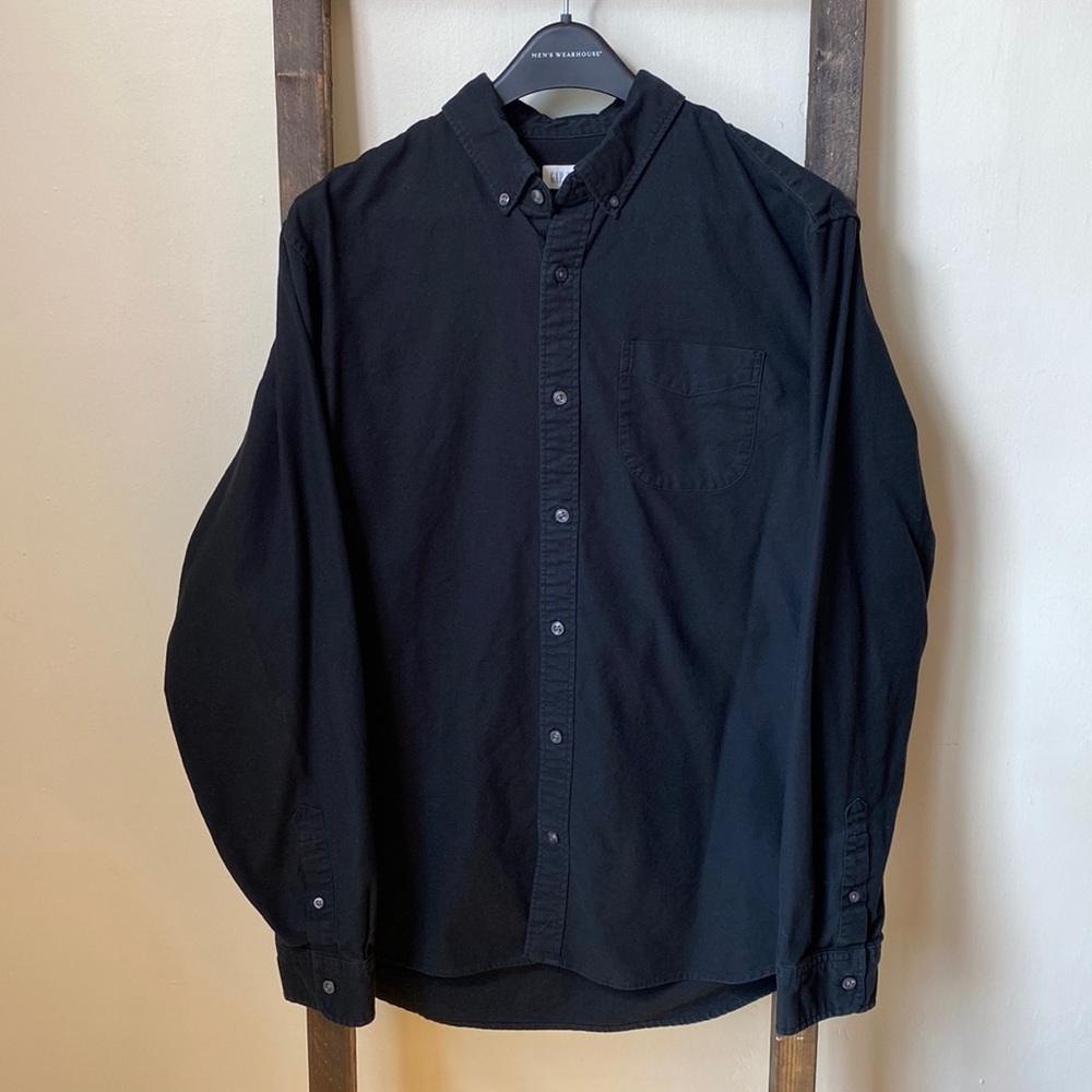 GAP Black Button Down, Size L